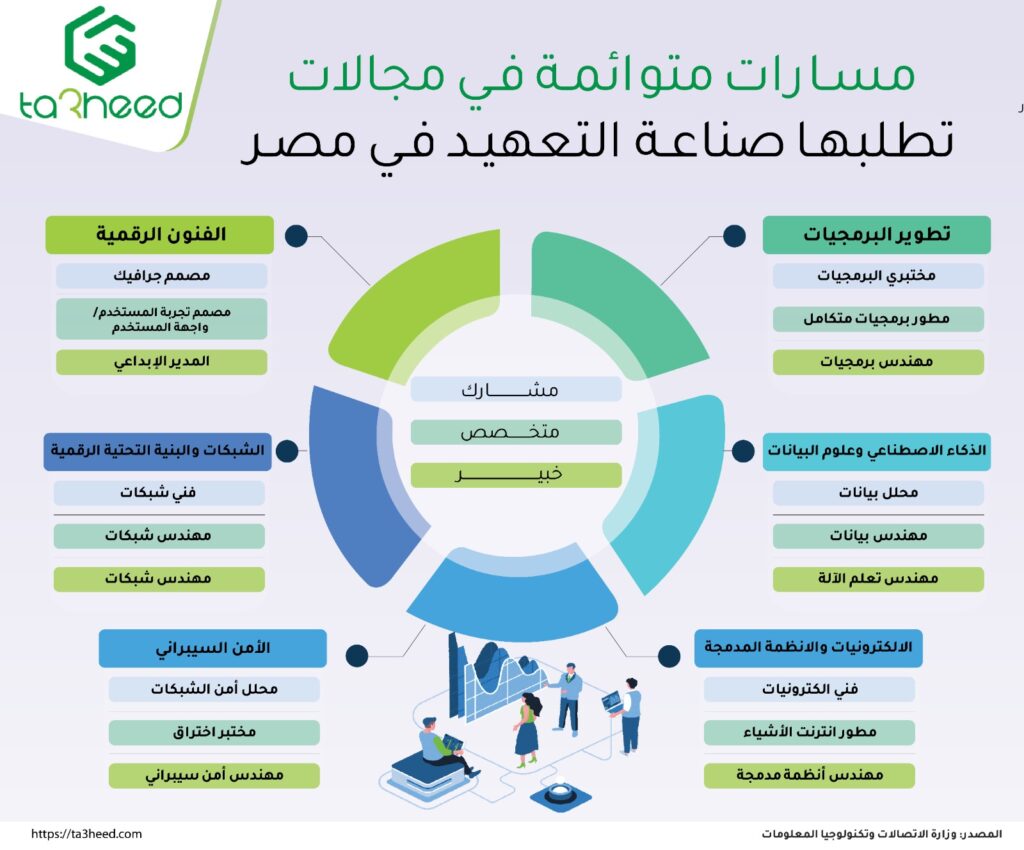 مسارات متوائمة في مجالات تطلبها صناعة التعهيد في مصر