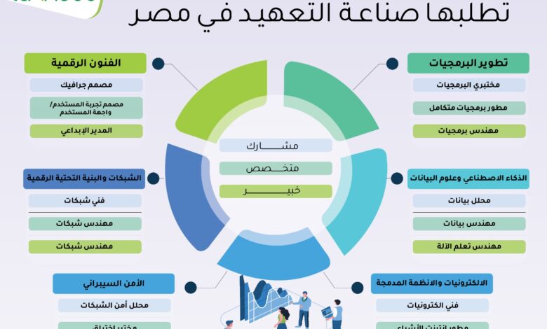 مسارات متوائمة في مجالات تطلبها صناعة التعهيد في مصر