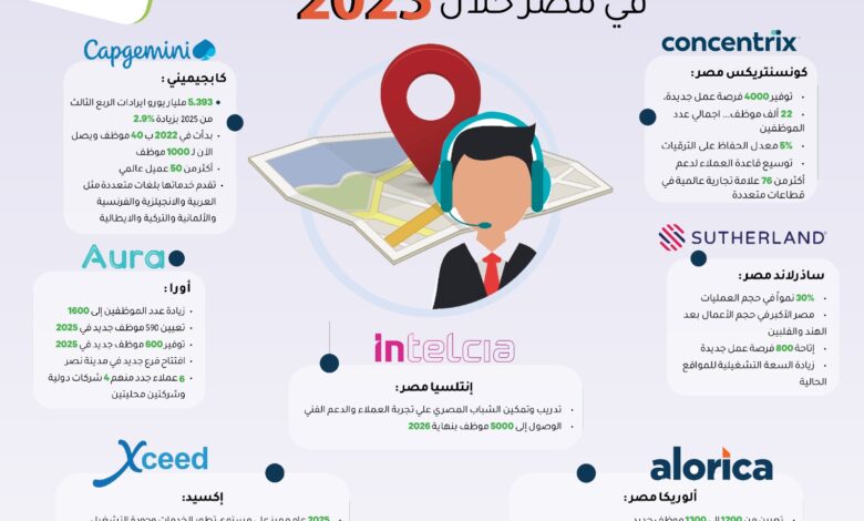 حصاد 7 شركات تعهيد تعمل في مصر خلال 2025