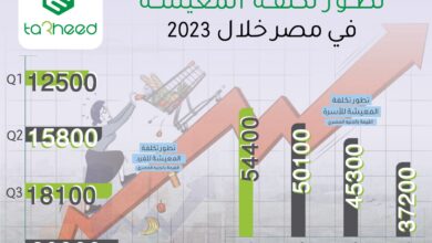 تطور تكلفة المعيشة في مصر خلال 2023