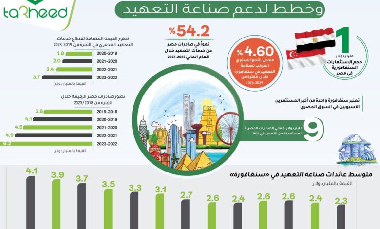 "مصر" و "سنغافورة" تعاون ممتد وخطط لدعم صناعة التعهيد